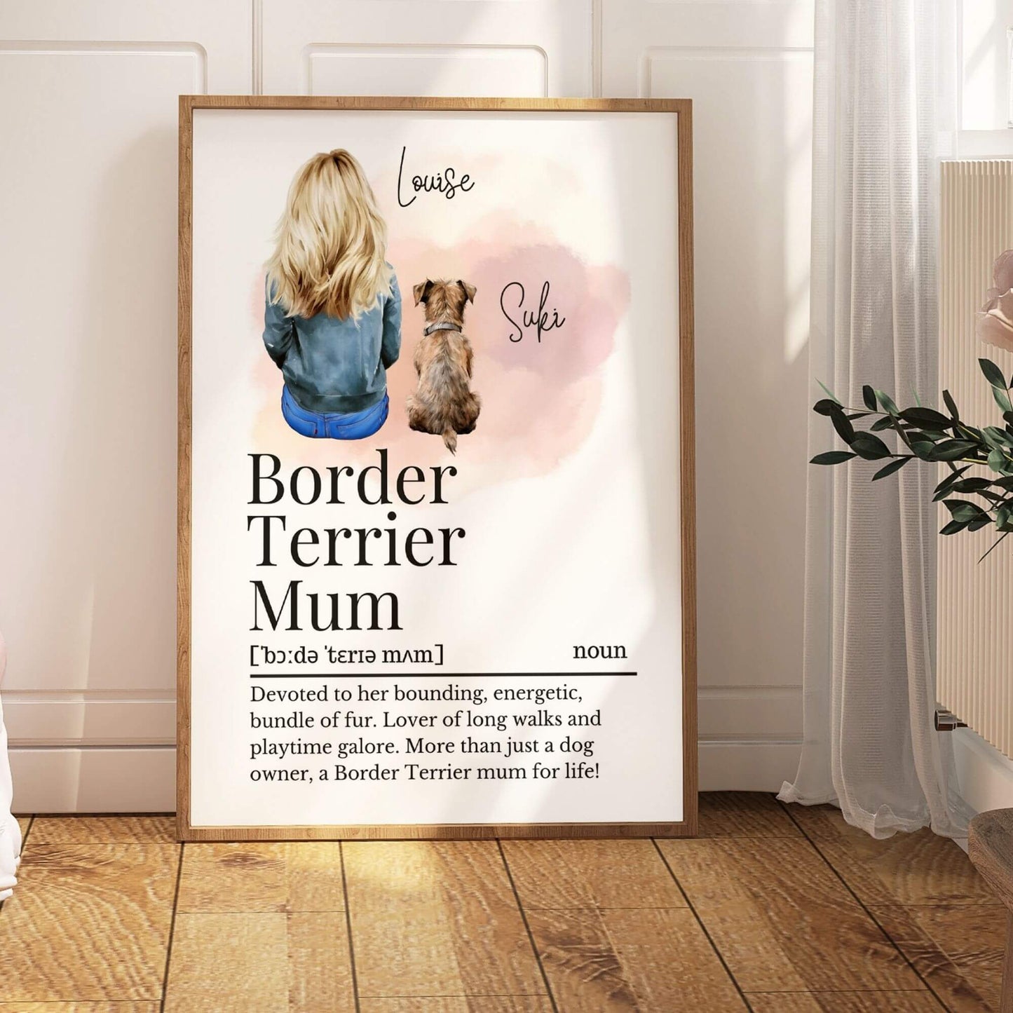 Border Terrier Mum Definition Print