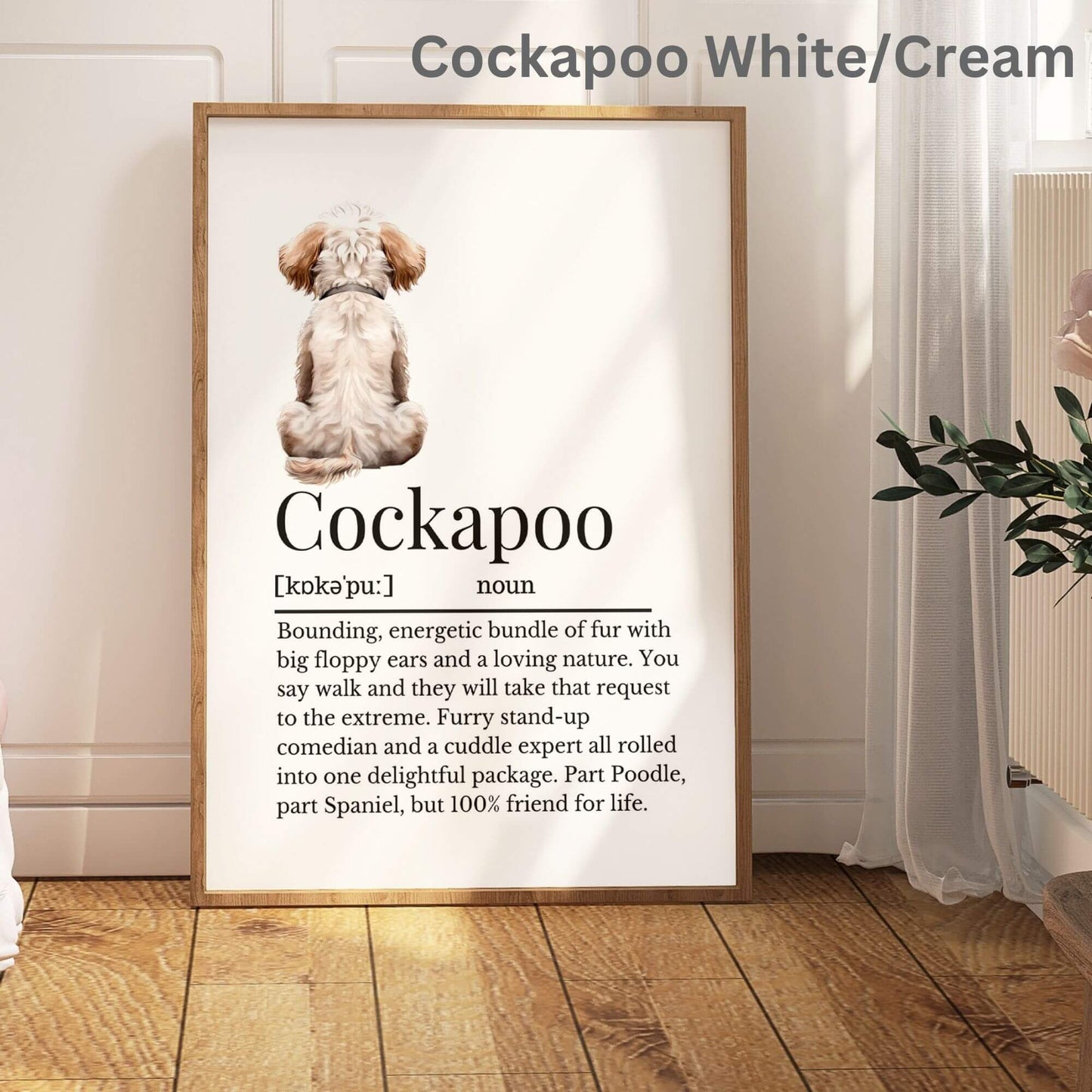 Illustrated Cockapoo Definition Print