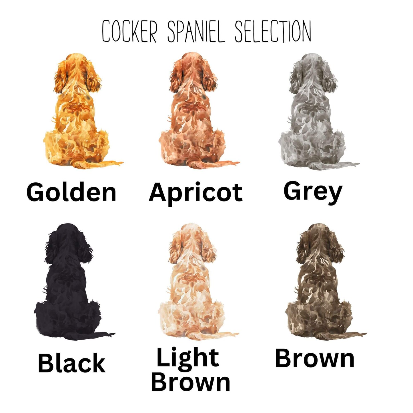 Illustrated Cocker Spaniel Definition Print