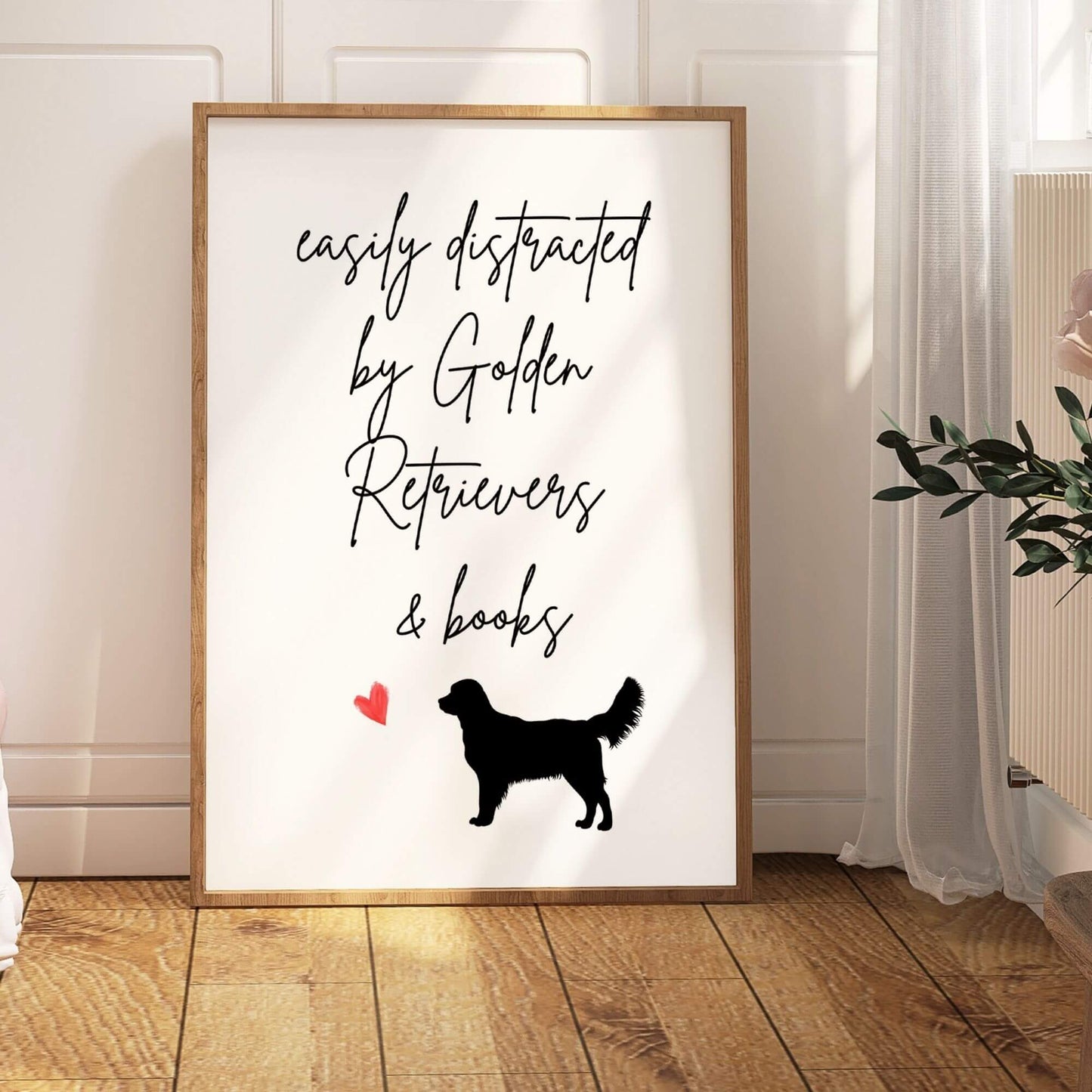 Easily Distracted By Golden Retrievers and Books