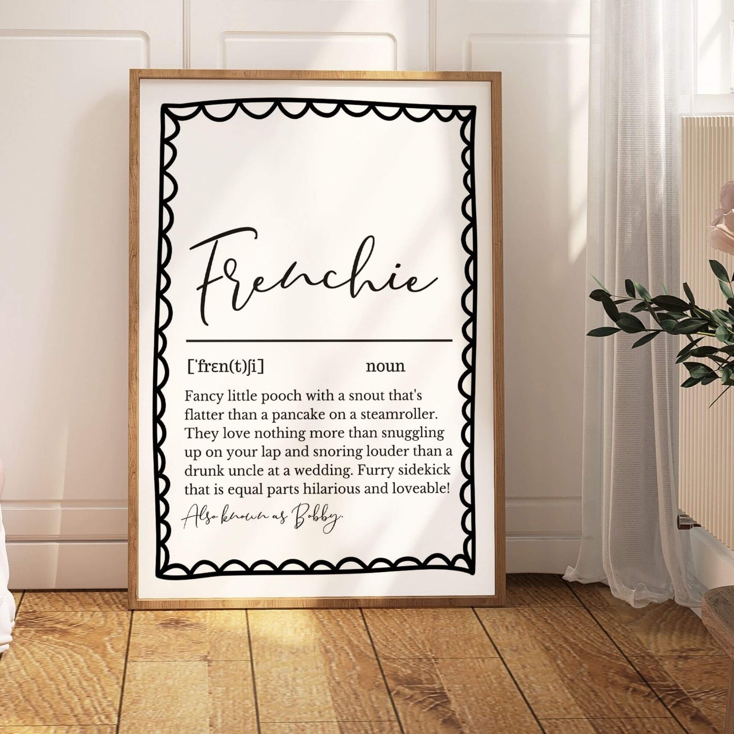 Personalised Frenchie Definition Print