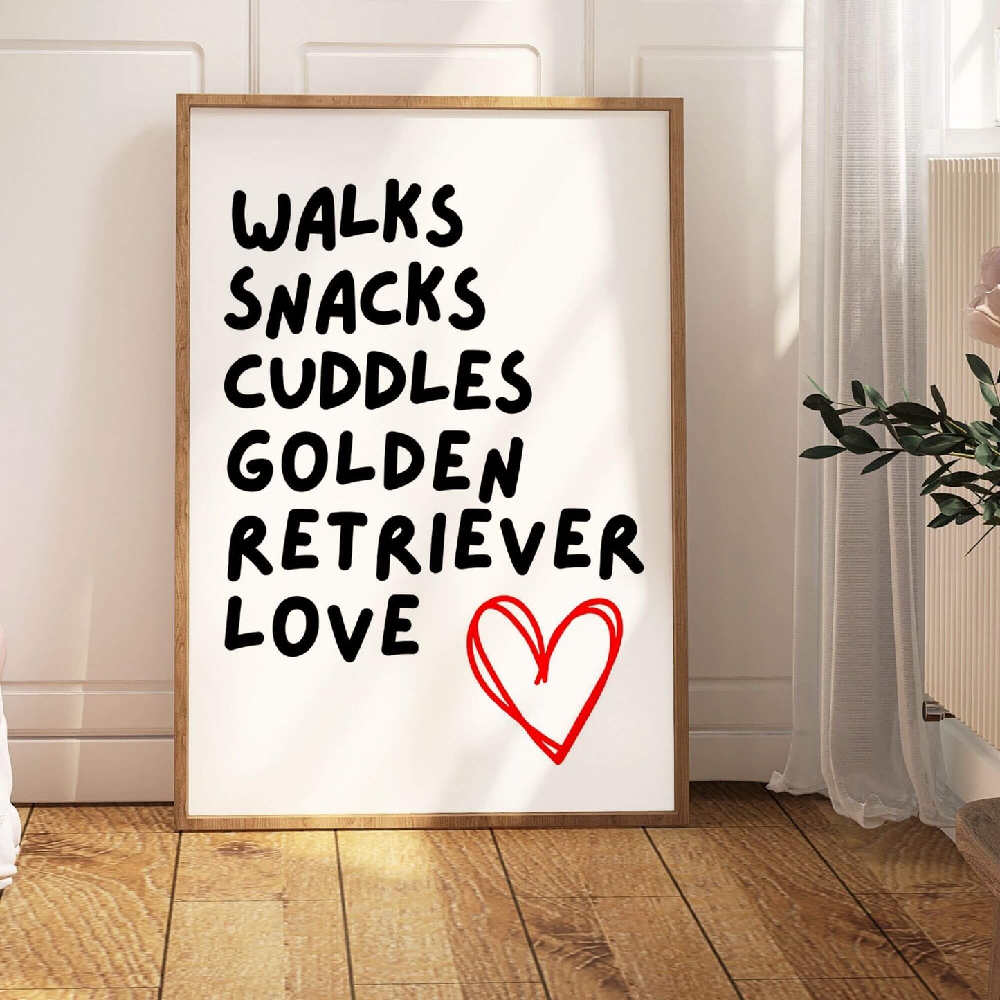 Golden Retriever Love Print