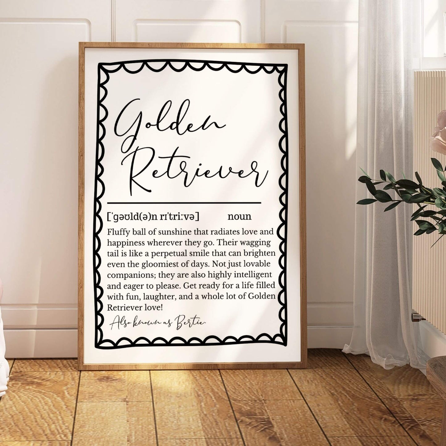 Personalised Golden Retriever Definition Print