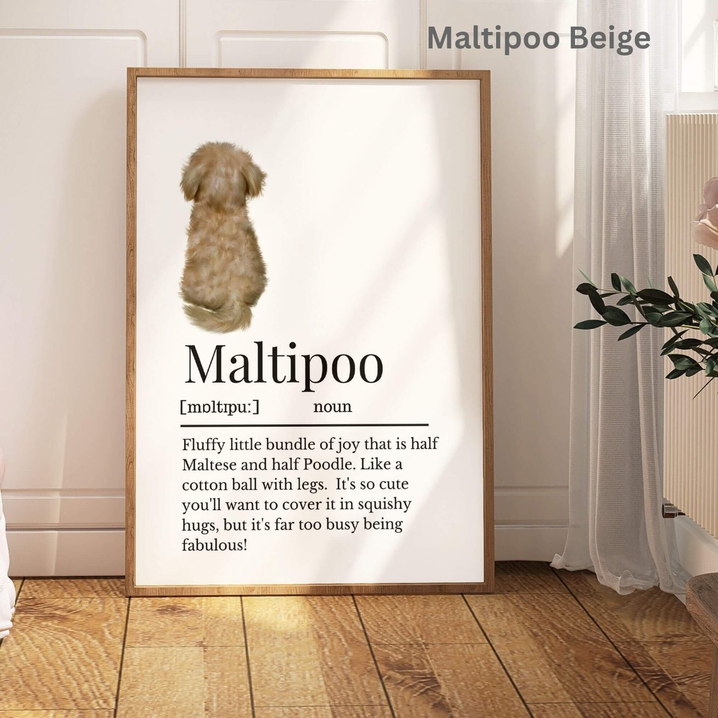 Illustrated Maltipoo Definition Print