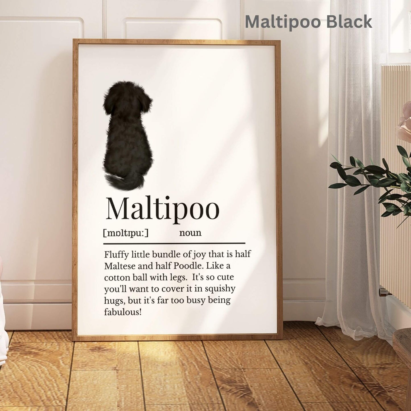 Illustrated Maltipoo Definition Print