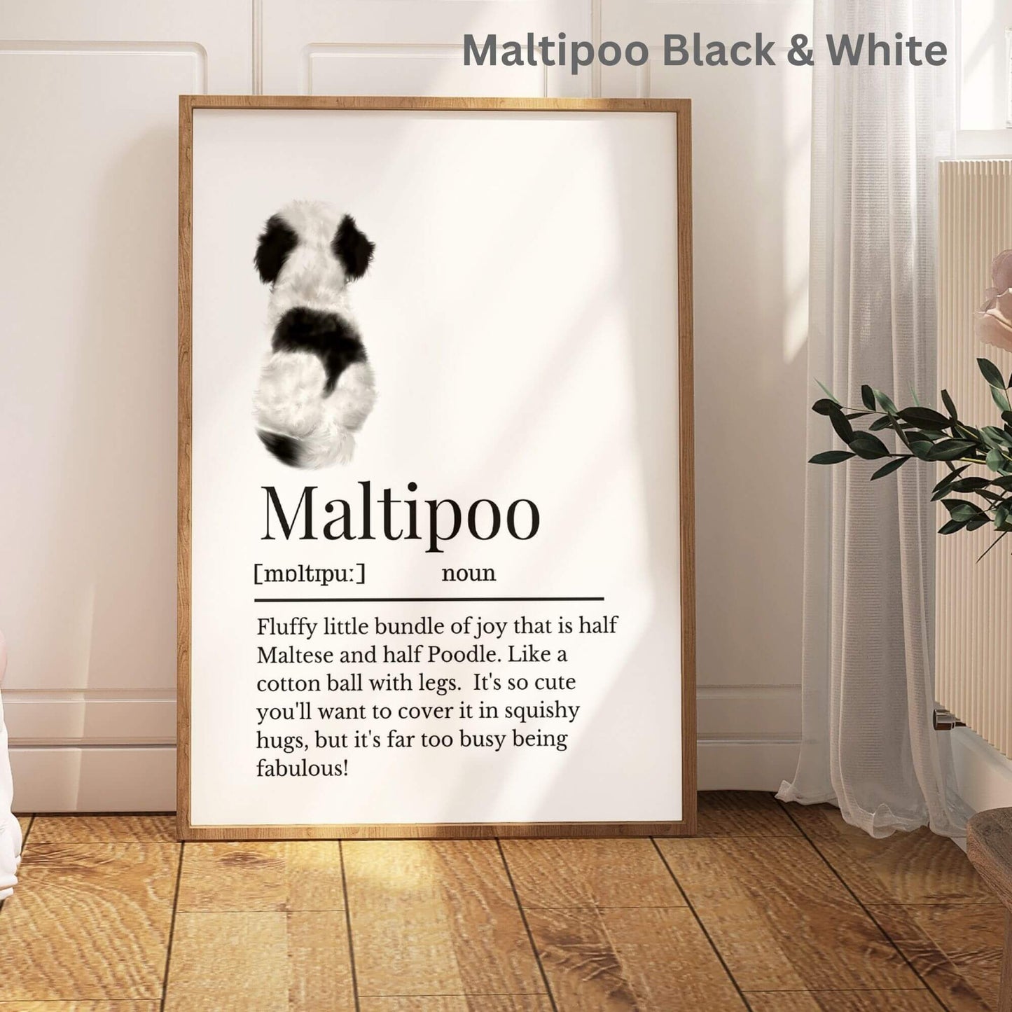 Illustrated Maltipoo Definition Print