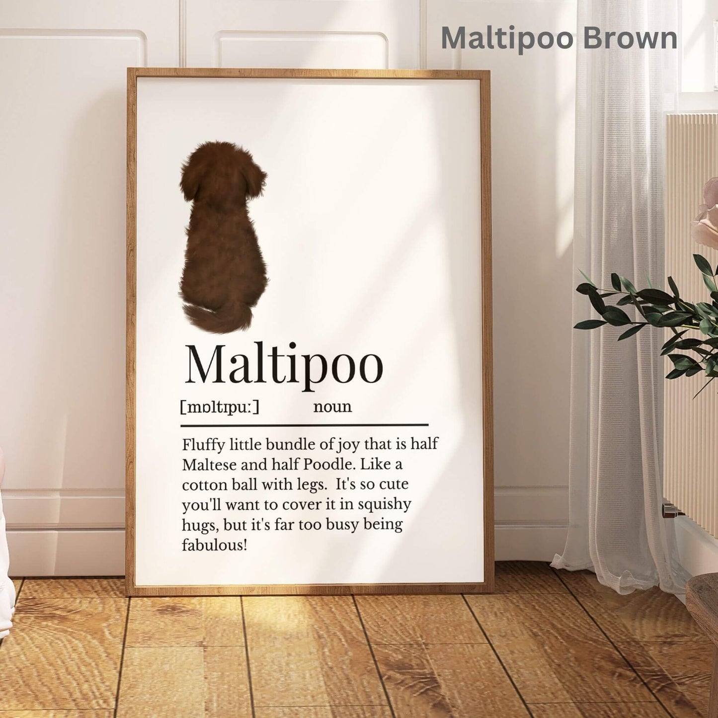 Illustrated Maltipoo Definition Print