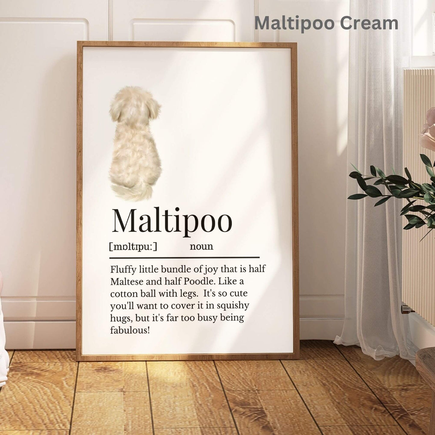 Illustrated Maltipoo Definition Print