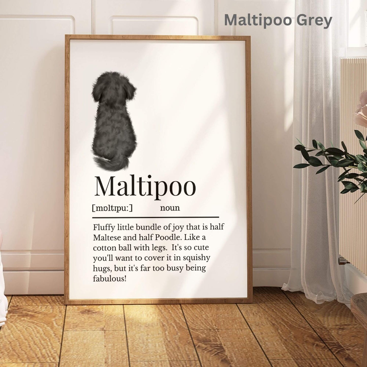 Illustrated Maltipoo Definition Print