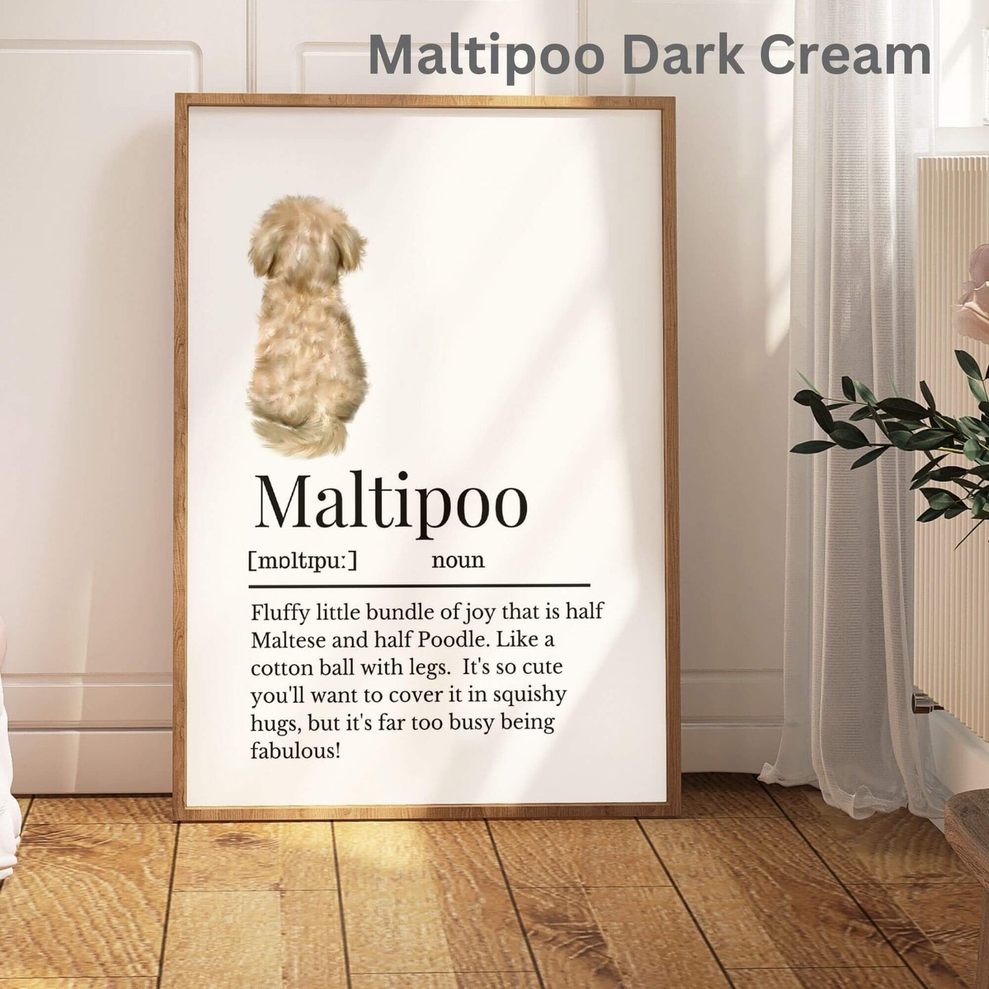 Illustrated Maltipoo Definition Print