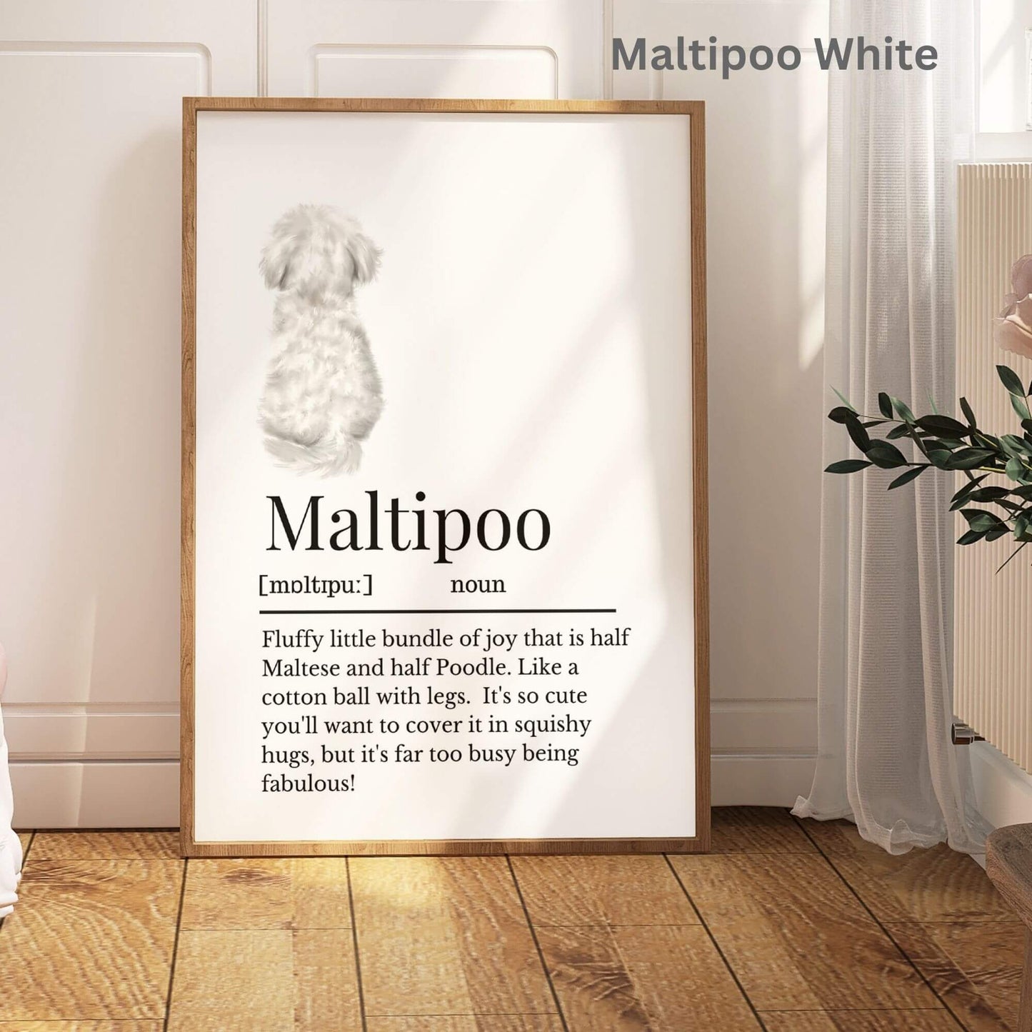Illustrated Maltipoo Definition Print