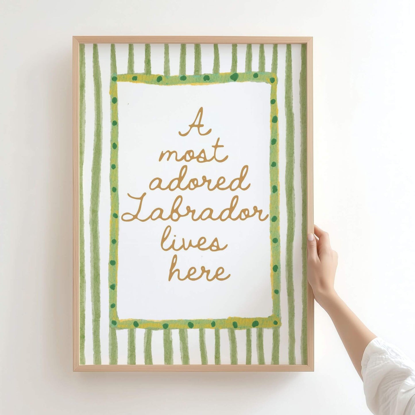 A Most Adored Labrador Lives Here Print