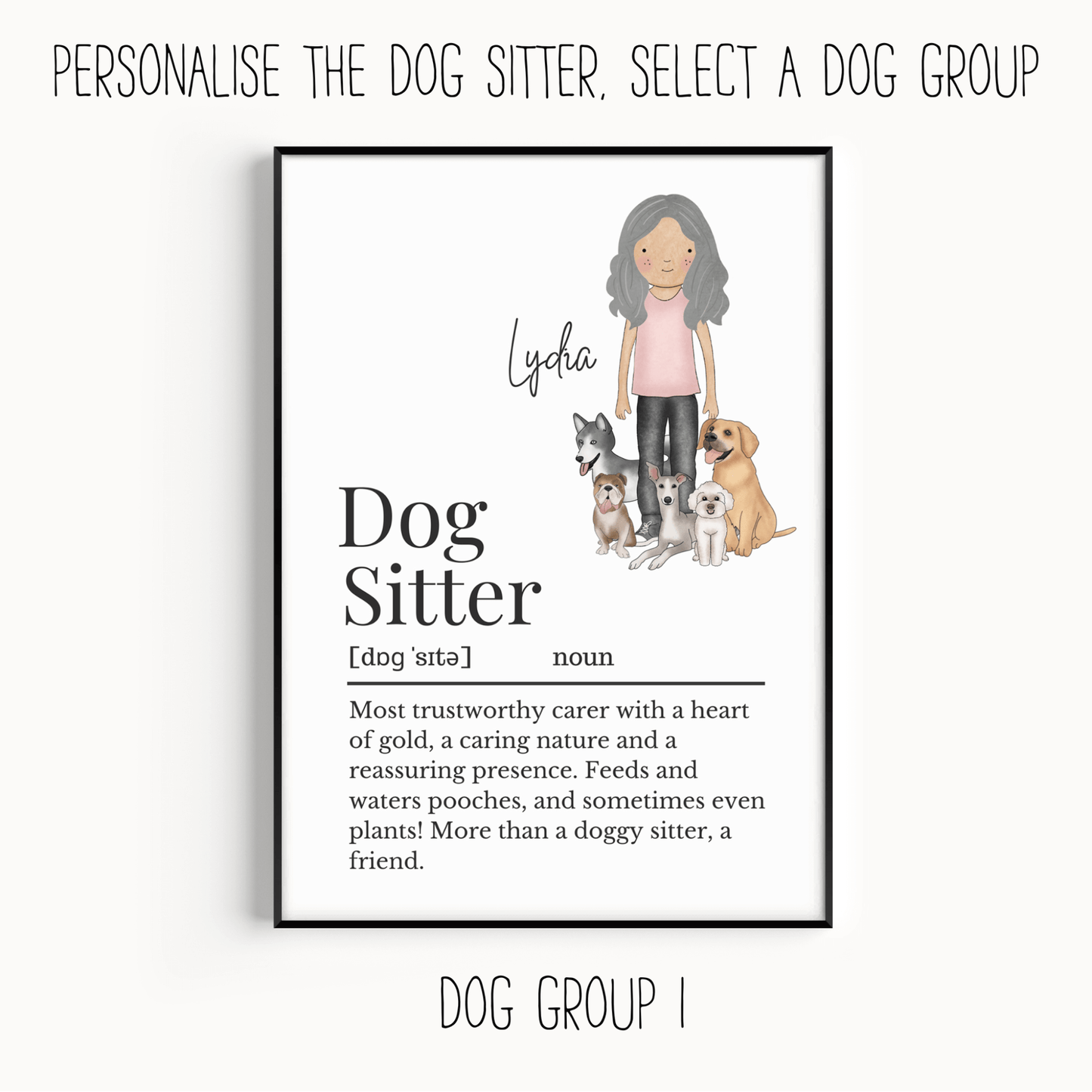 Dog Sitter Definition Print