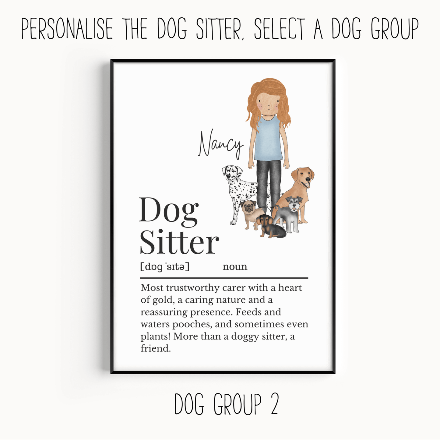 Dog Sitter Definition Print