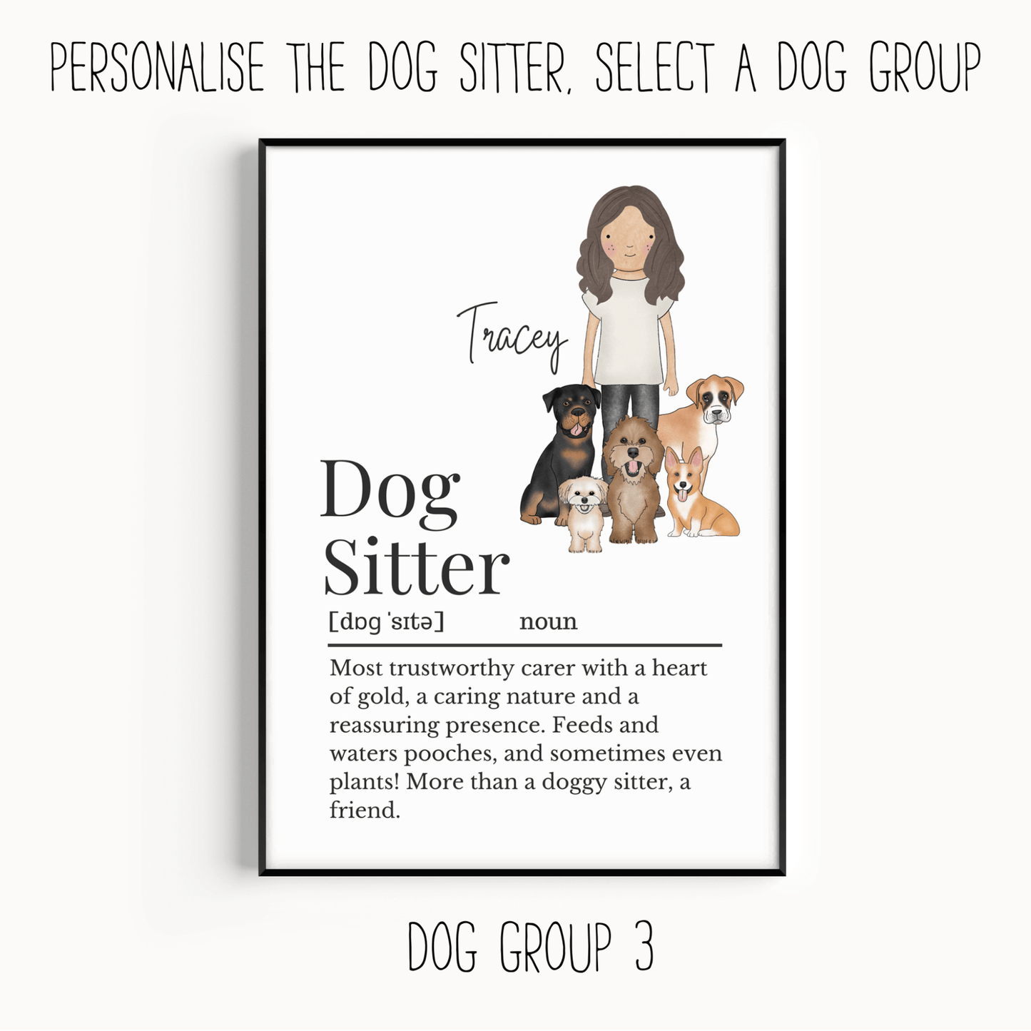 Dog Sitter Definition Print