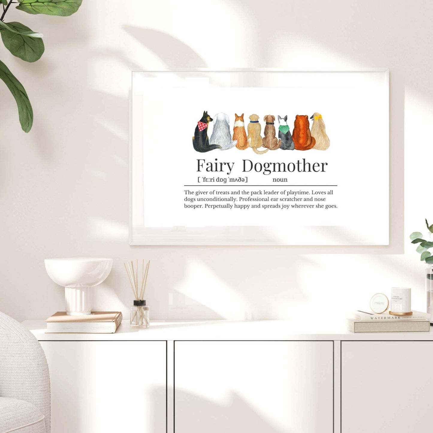Fairy Dogmother Illustrated Definition Print