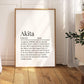 Akita Definition Print