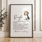 Illustrated Personalised Beagle Definition Print