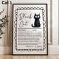 Illustrated Personalised Black Cat Definition Print