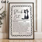 Illustrated Personalised Black Cat Definition Print