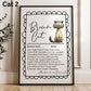 Illustrated Personalised Brown Cat Definition Print