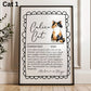 Illustrated Personalised Calico Cat Definition Print
