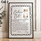 Illustrated Personalised Calico Cat Definition Print