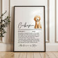 Illustrated Personalised Cockapoo Definition Print