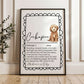 Illustrated Personalised Cockapoo Definition Print