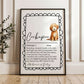 Illustrated Personalised Cockapoo Definition Print