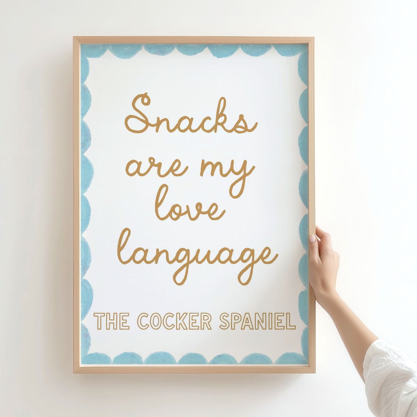 Funny Cocker Spaniel Snack Wall Print