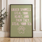 Cocker Spaniels Steal Your Heart Wall Print