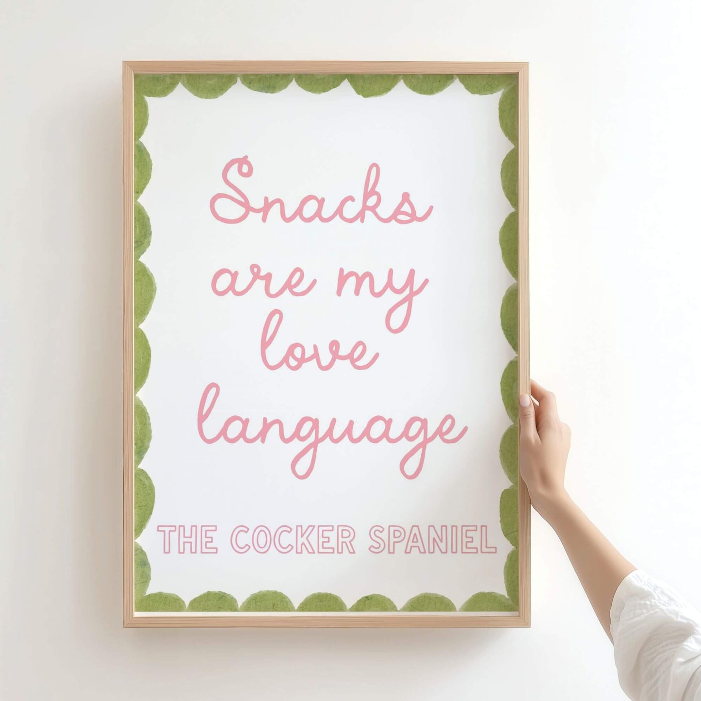 Funny Cocker Spaniel Snack Wall Print