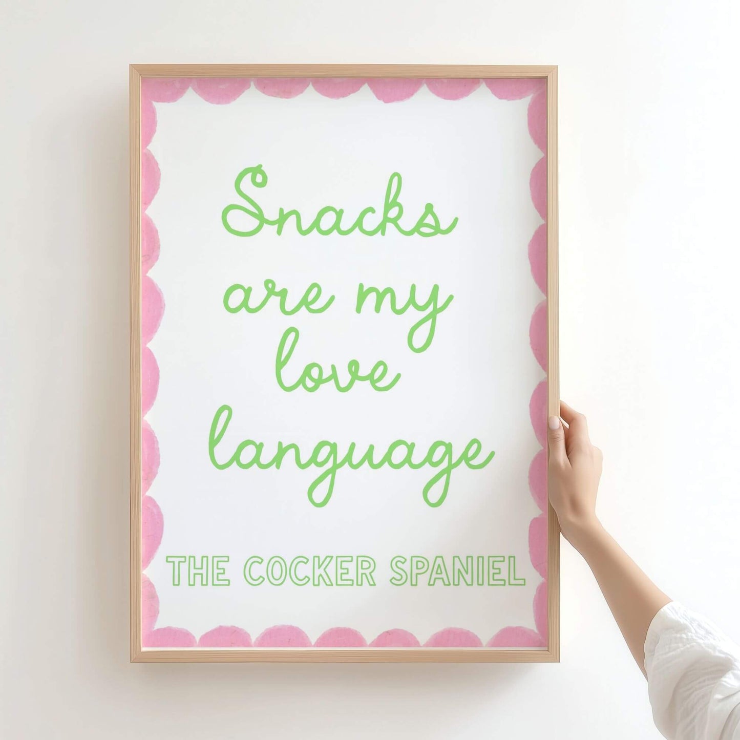 Funny Cocker Spaniel Snack Wall Print