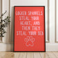 Cocker Spaniels Steal Your Heart Wall Print