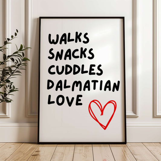 Dalmatian Love Print