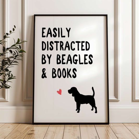 Easily Distracted By Beagles and Books