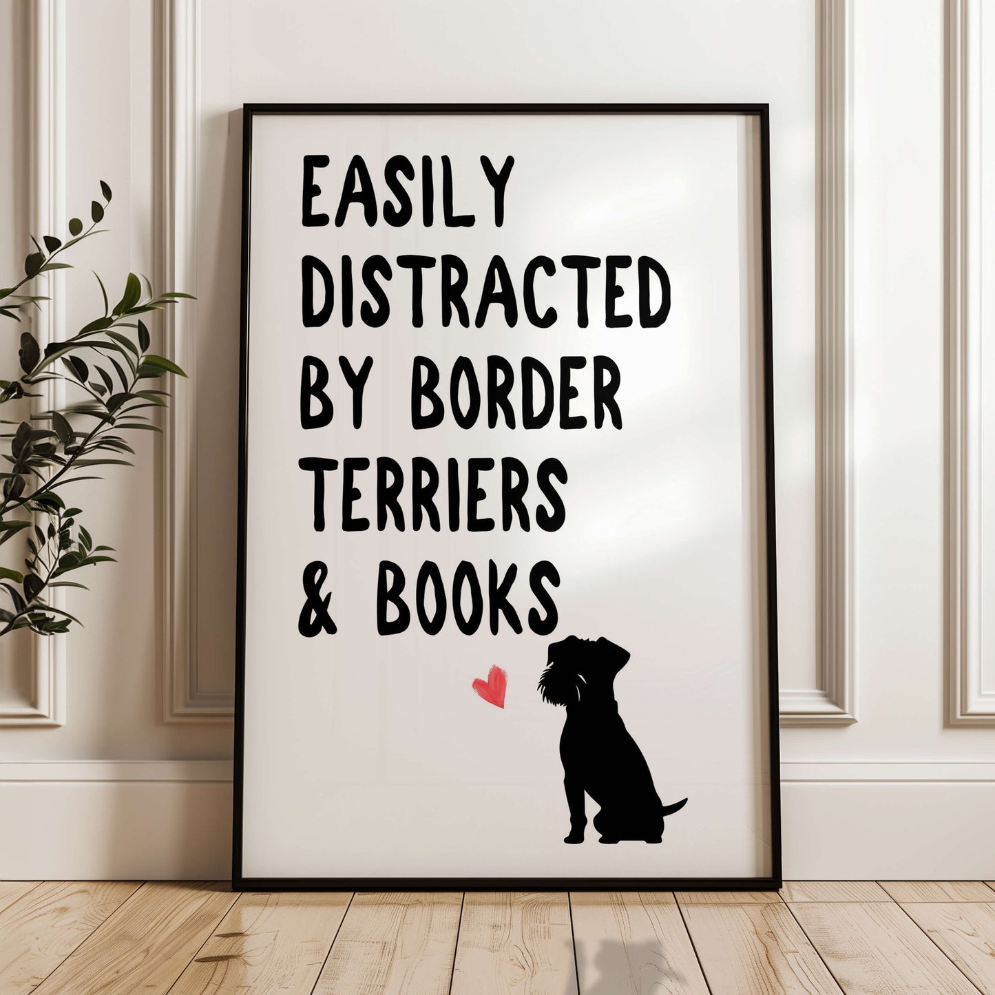 Easily Distracted By Border Terriers and Books