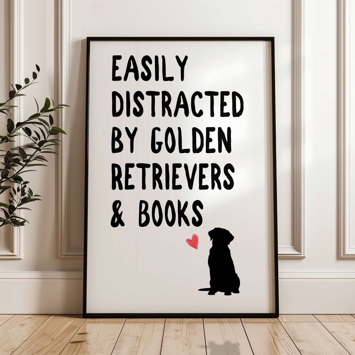 Easily Distracted By Golden Retrievers and Books