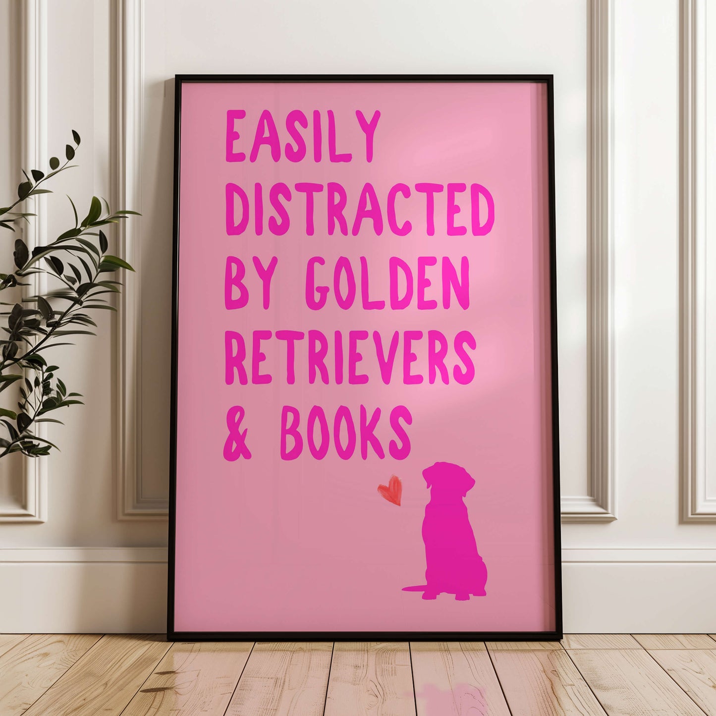 Easily Distracted By Golden Retrievers and Books