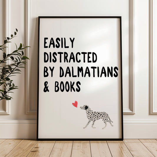 Easily Distracted By Dalmatians and Books