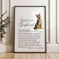 Illustrated Personalised German Shepherd Definition Print