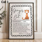 Illustrated Personalised Ginger Cat Definition Print