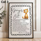 Illustrated Personalised Ginger Cat Definition Print