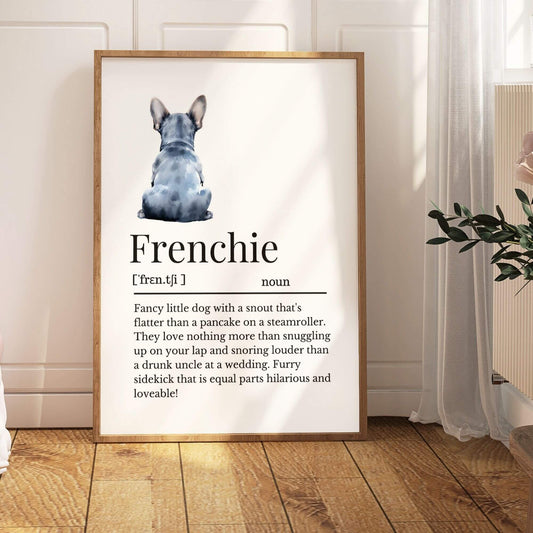 Illustrated French Bulldog Definition Print (Copy)