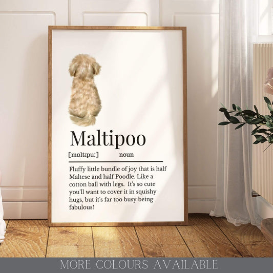 Illustrated Maltipoo Definition Print
