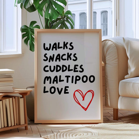 Maltipoo Love Print