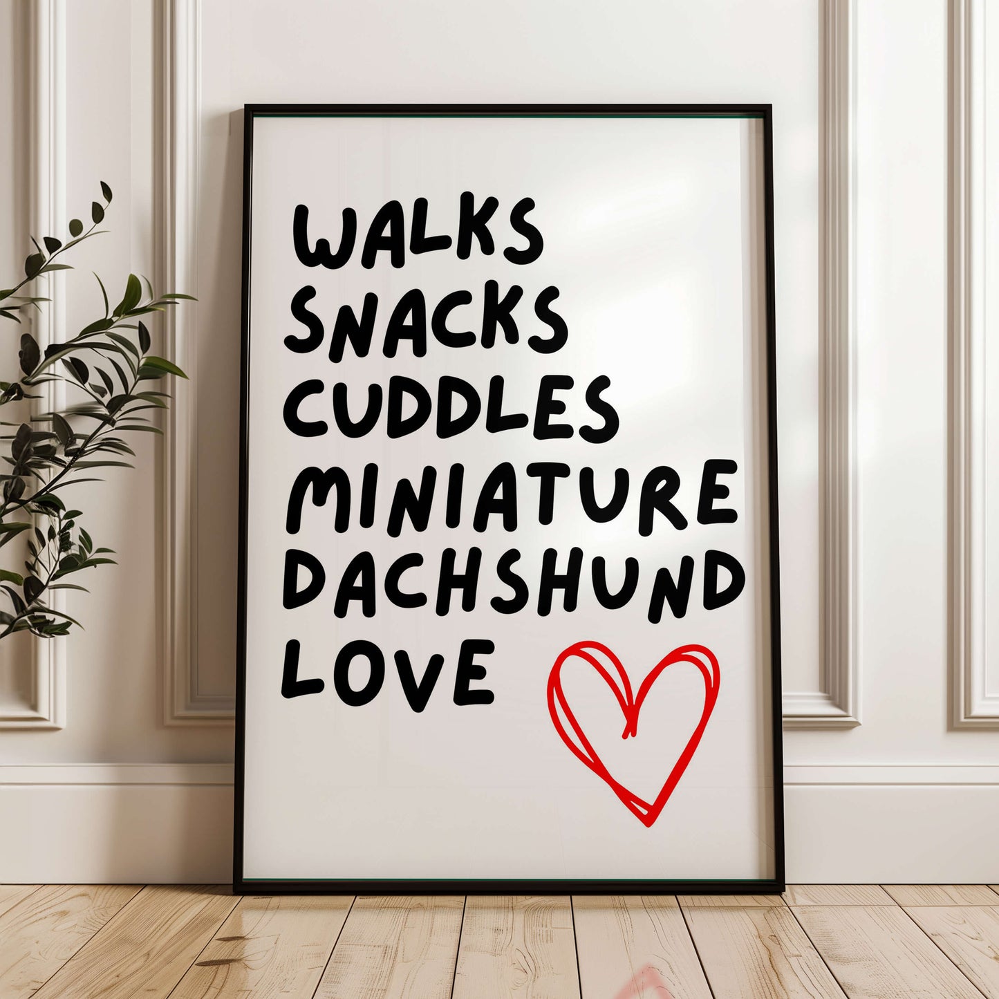 Miniature Dachshund Love Print
