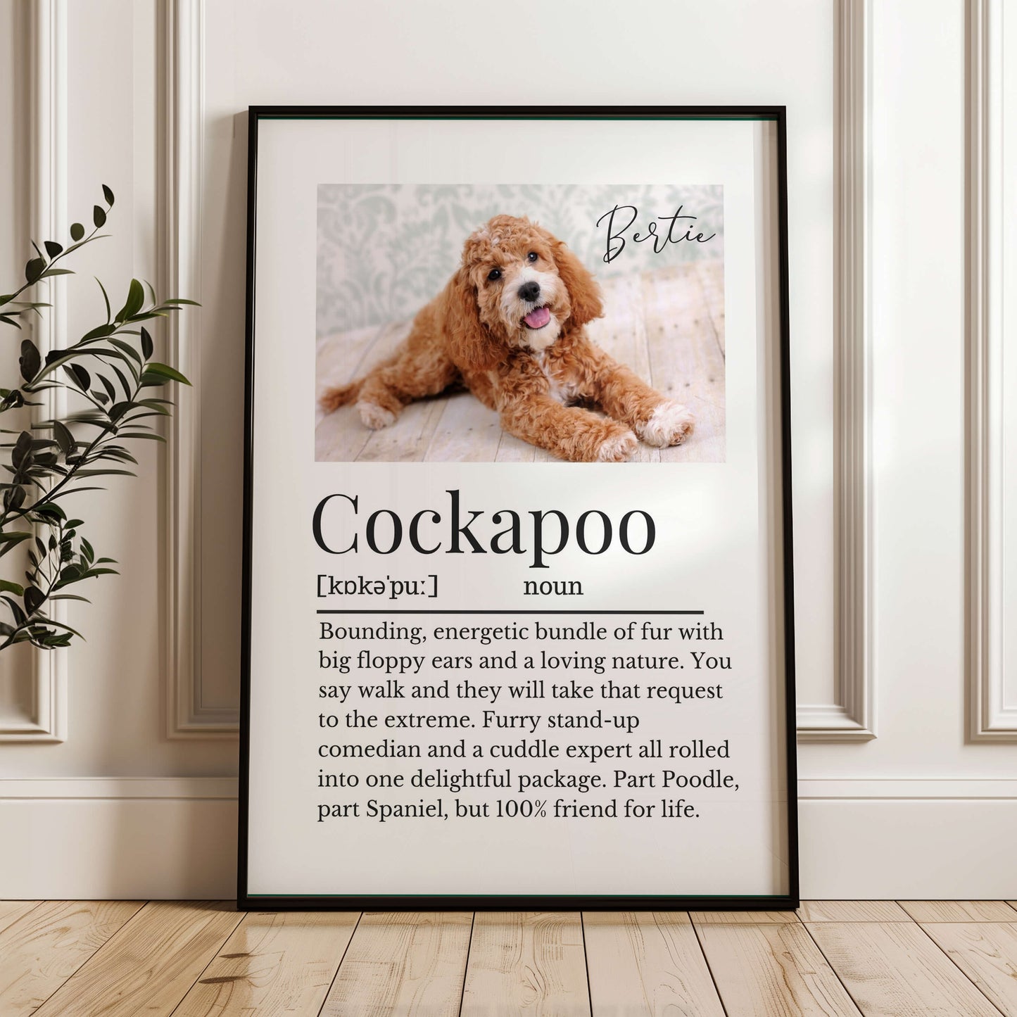 Personalised Photo Cockapoo Definition Print