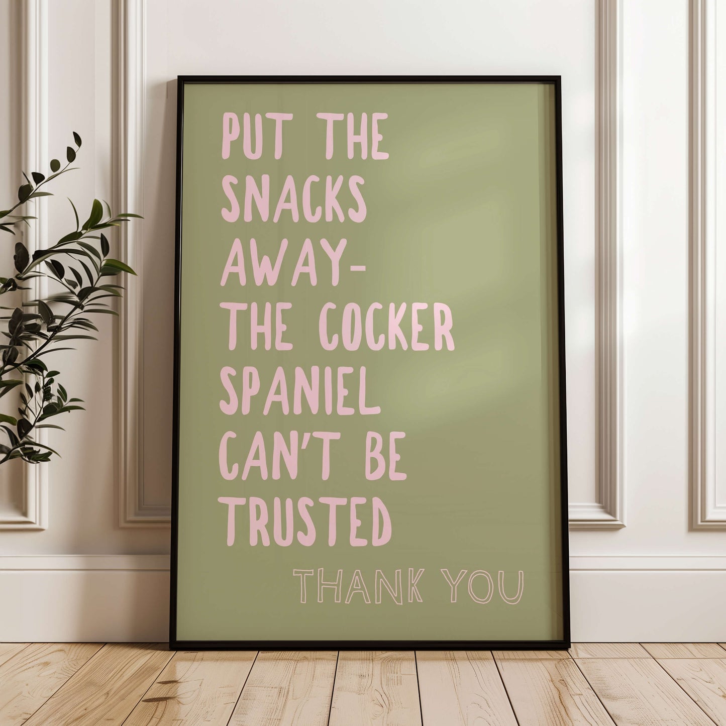 The Cocker Spaniel Can't Be Trusted Wall Print